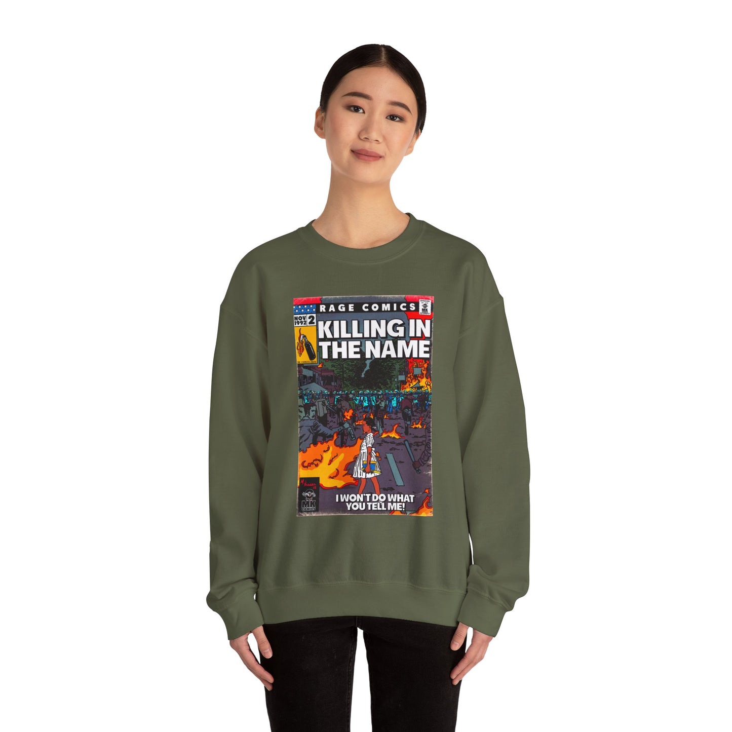 Rage - Killing In the Name - Unisex Heavy Blend™ Crewneck Sweatshirt