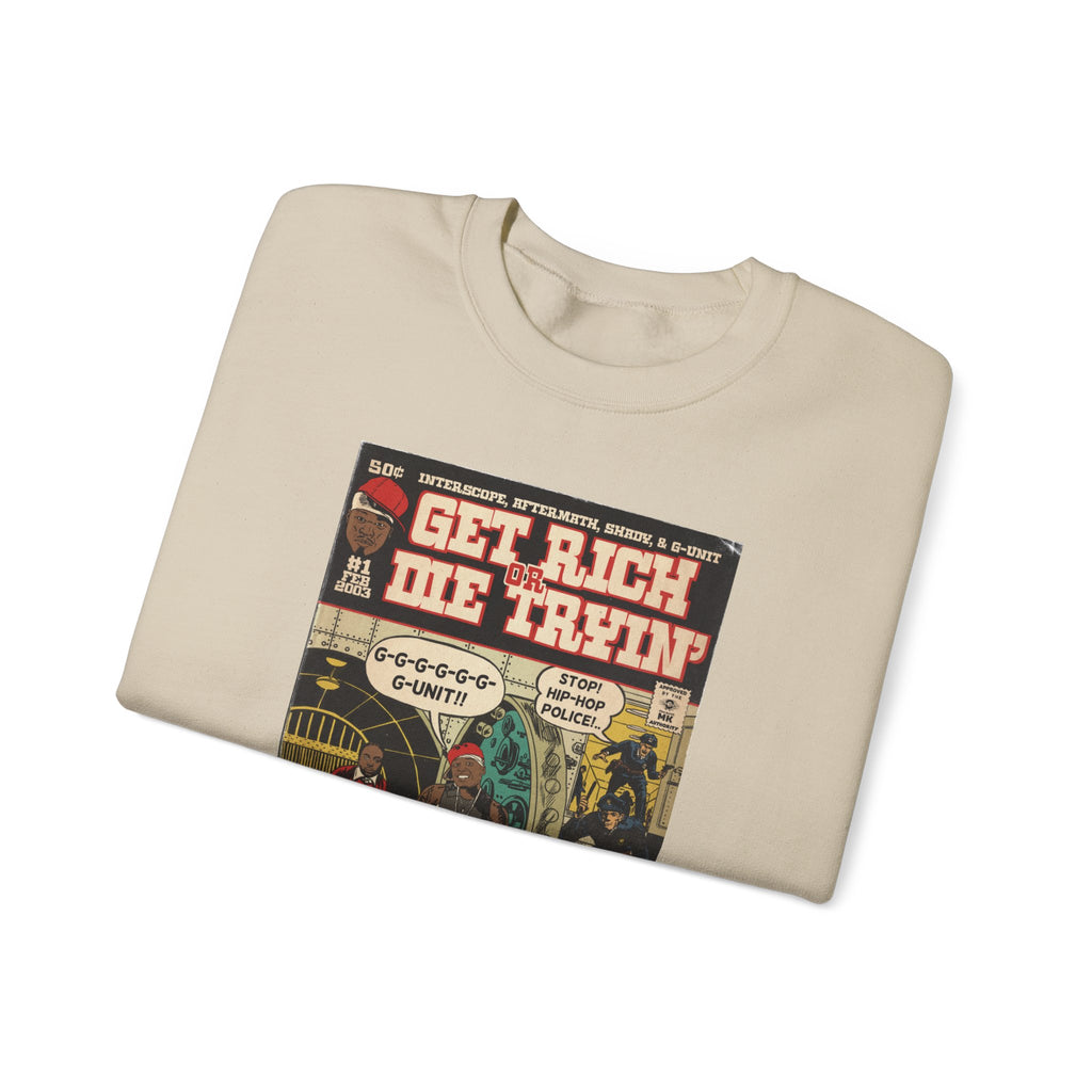 Get Rich Or Die Tryin - Comic Art - Unisex Heavy Blend™ Crewneck Sweatshirt