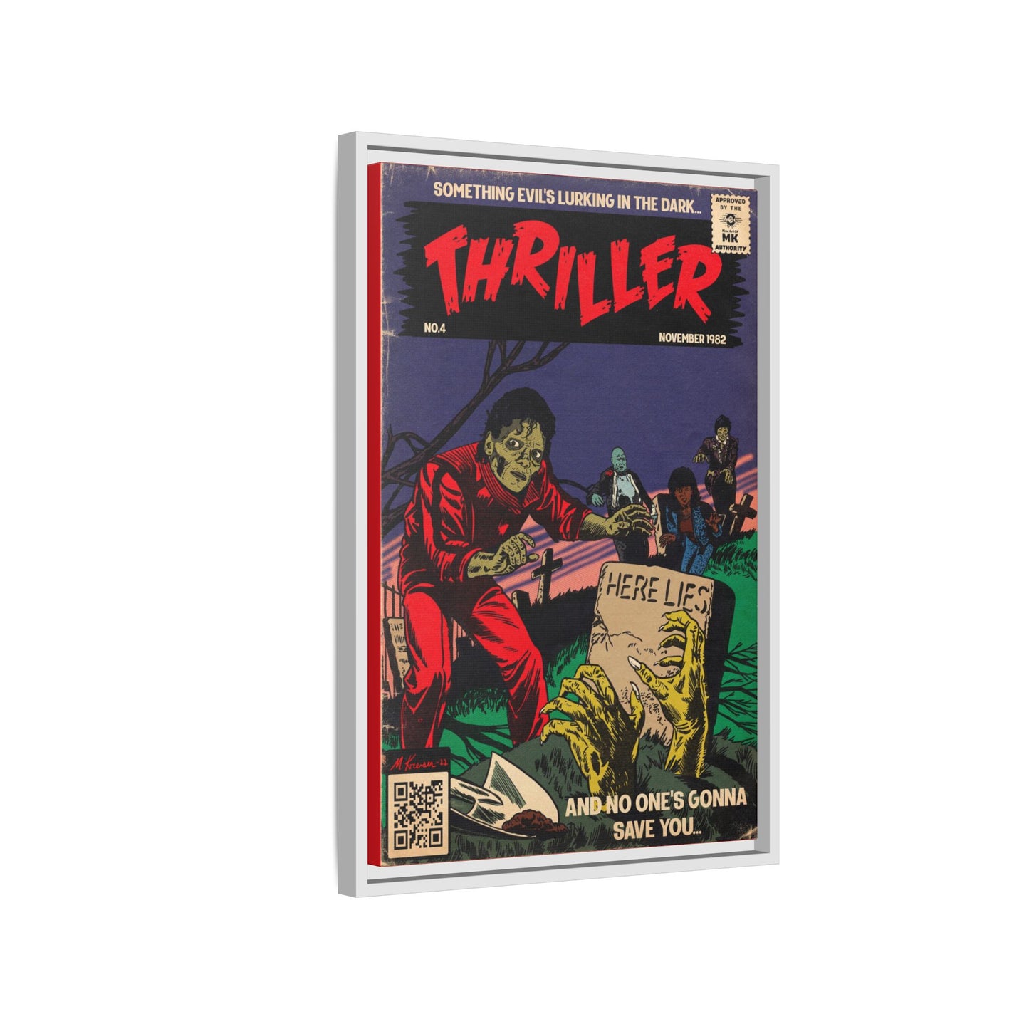 Michael Jackson- Thriller - Gallery Canvas Wraps, Vertical Frame