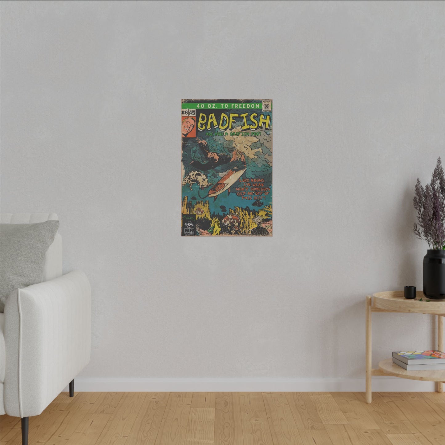 Badfish - Matte Canvas, Stretched, 0.75"