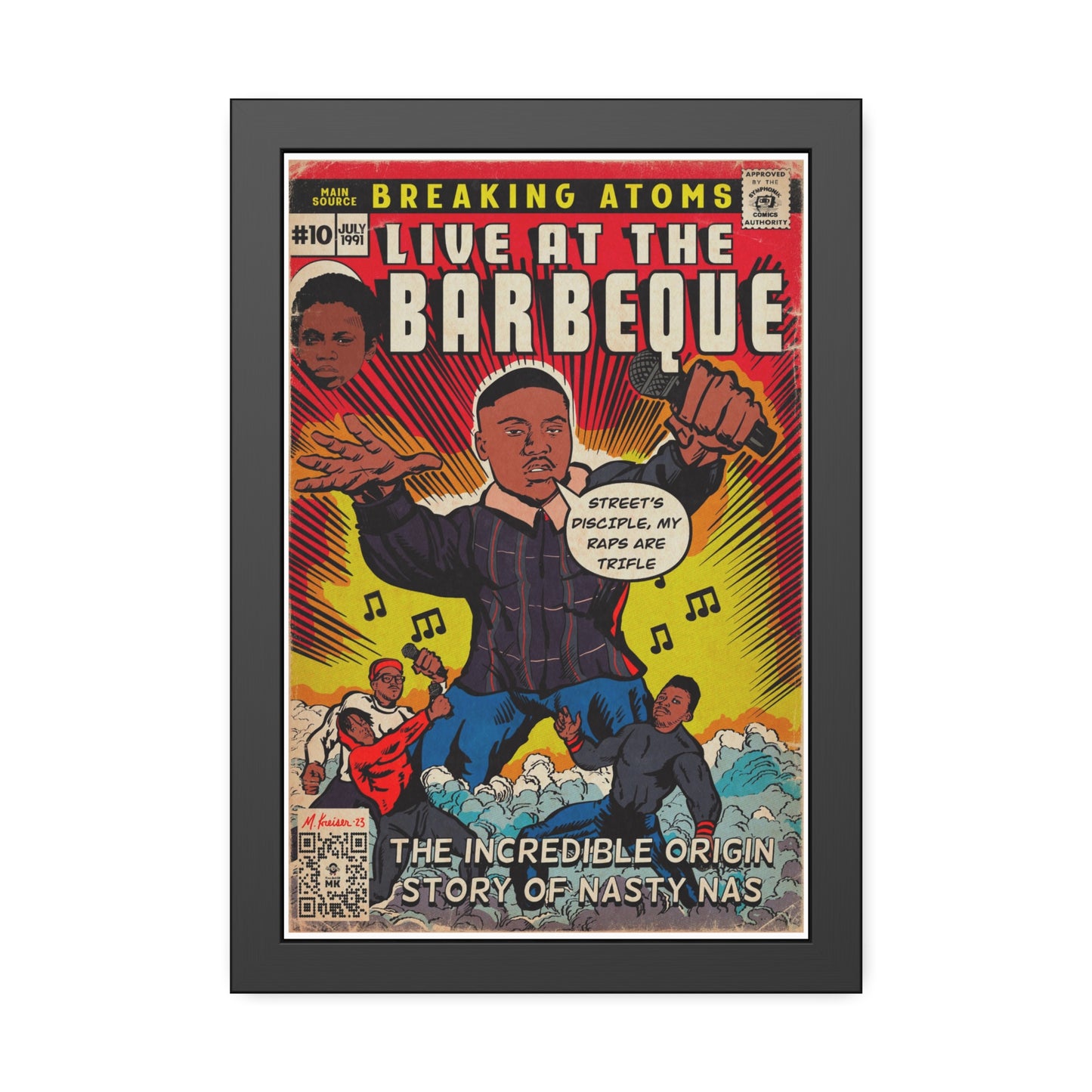 Main Source & Nas - Live at the Barbeque - Framed Paper Posters