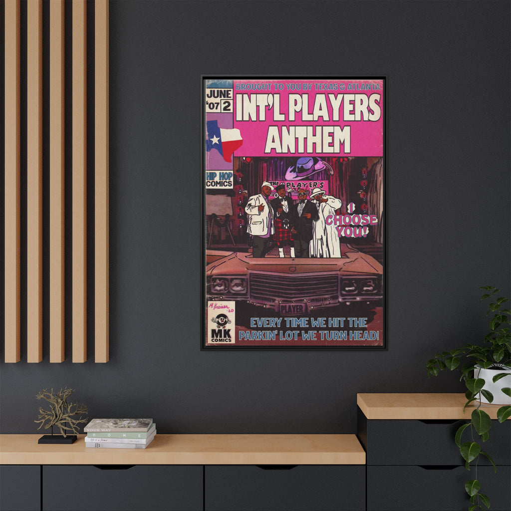Int’l Players Anthem - Matte Canvas, Framed (Multi-color)