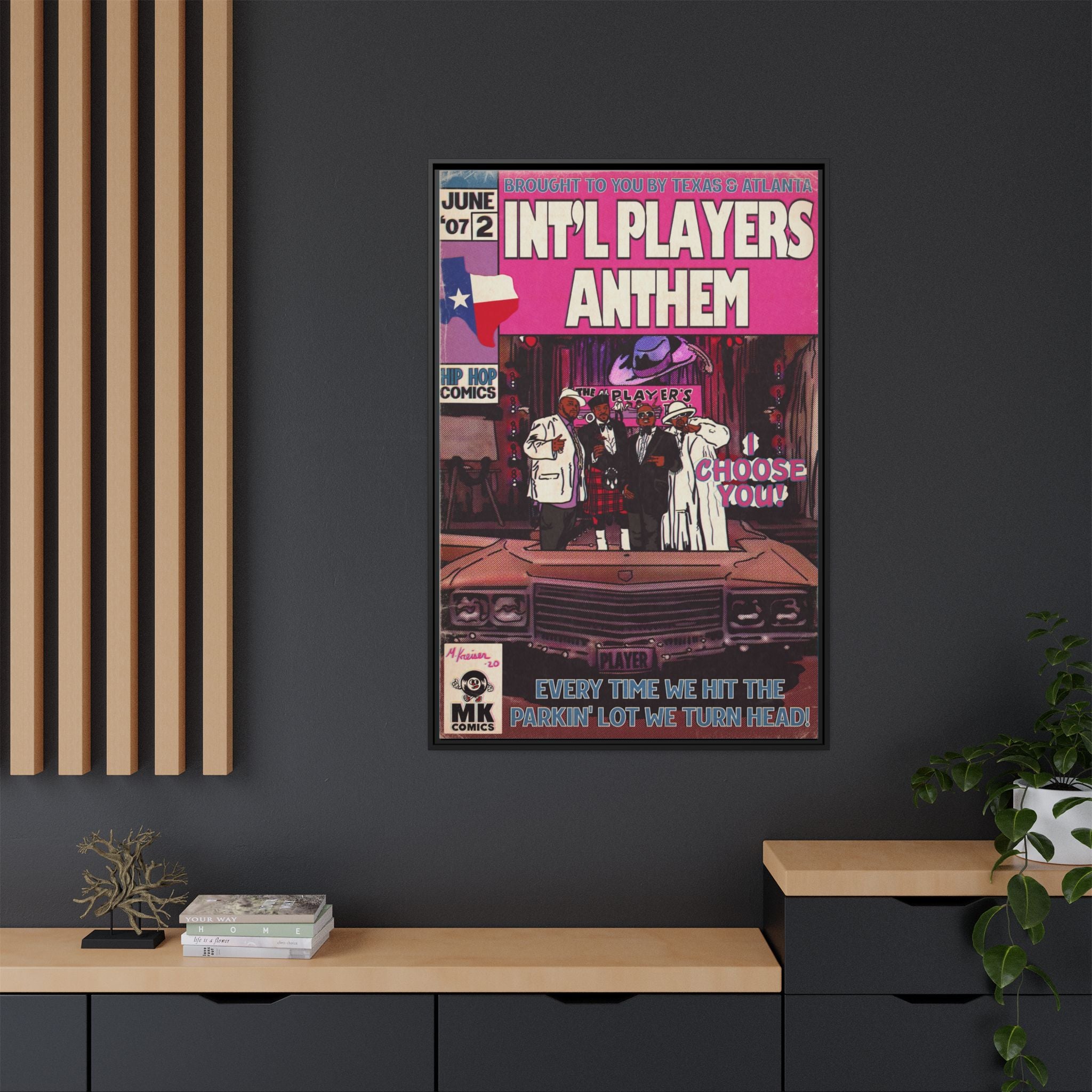 Int’l Players Anthem - Matte Canvas, Framed (Multi-color)