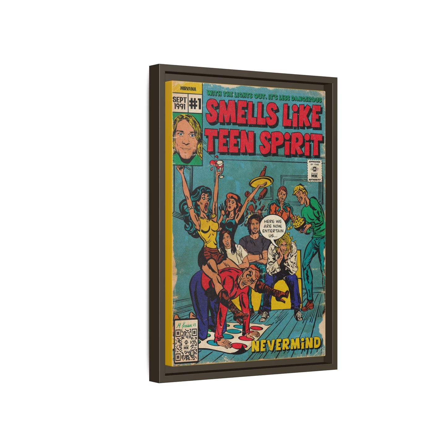 Nirvana - Smells Like Teen Spirit -  Gallery Canvas Wraps, Vertical Frame
