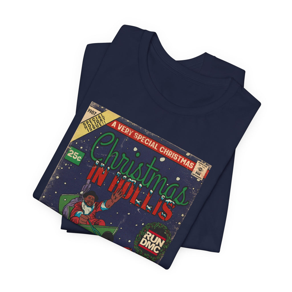 Christmas In Hollis - Hip Hop Comic Art - Unisex Jersey Short Sleeve Tee