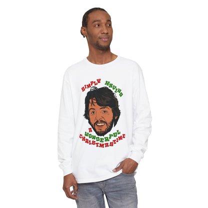 Wonderful Christmastime - Unisex Comfort Colors Long Sleeve T-Shirt