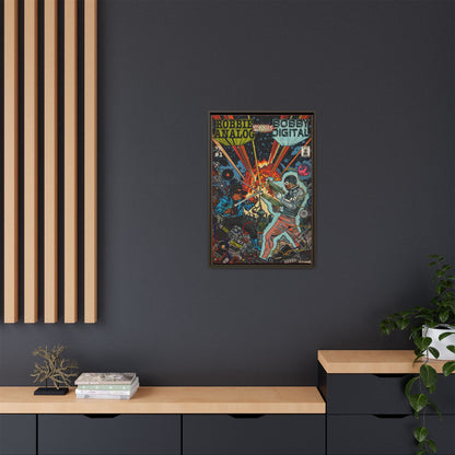 Analog vs. Digital - Matte Canvas, Framed (Multi-color)