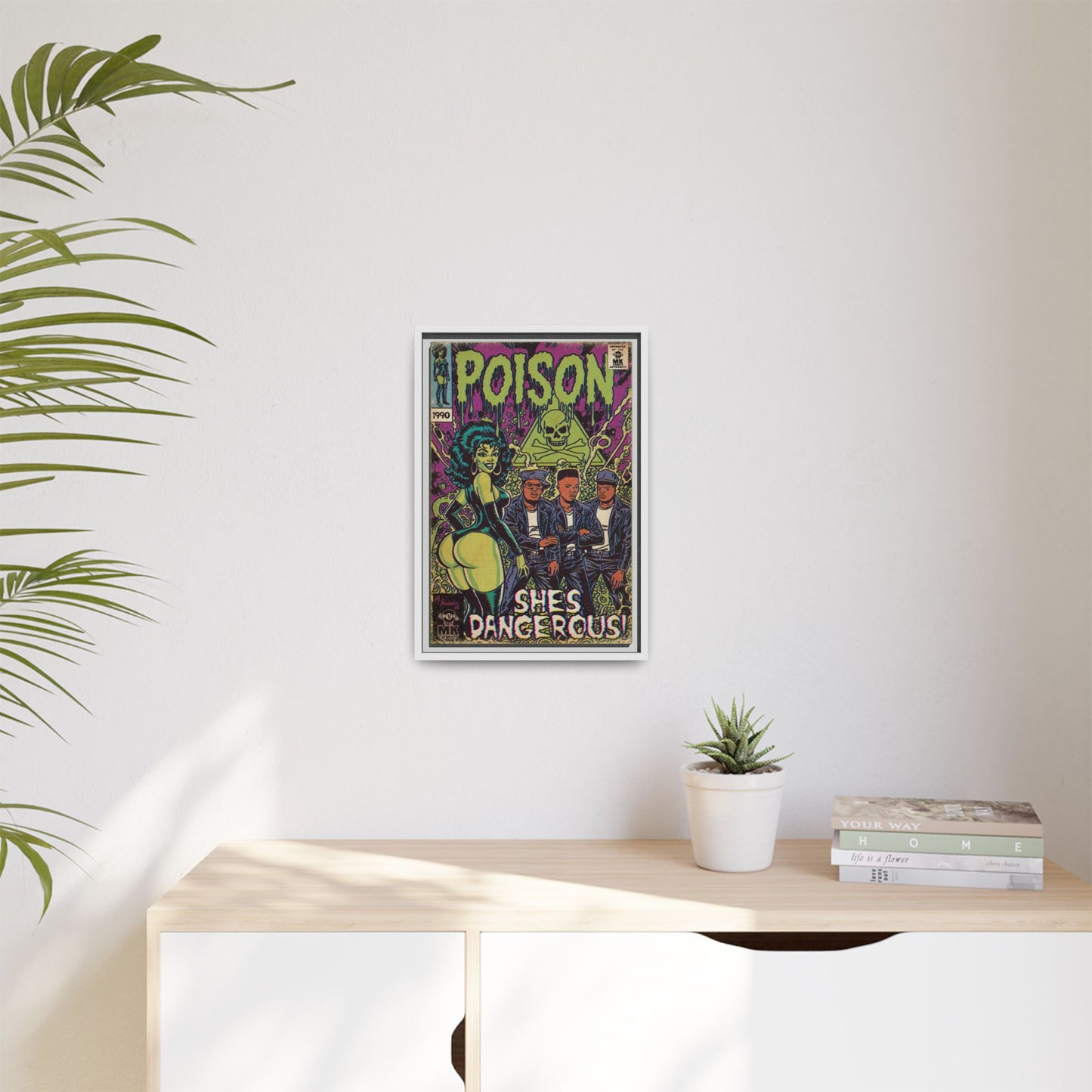 Poison - Matte Canvas, Framed (Multi-color)