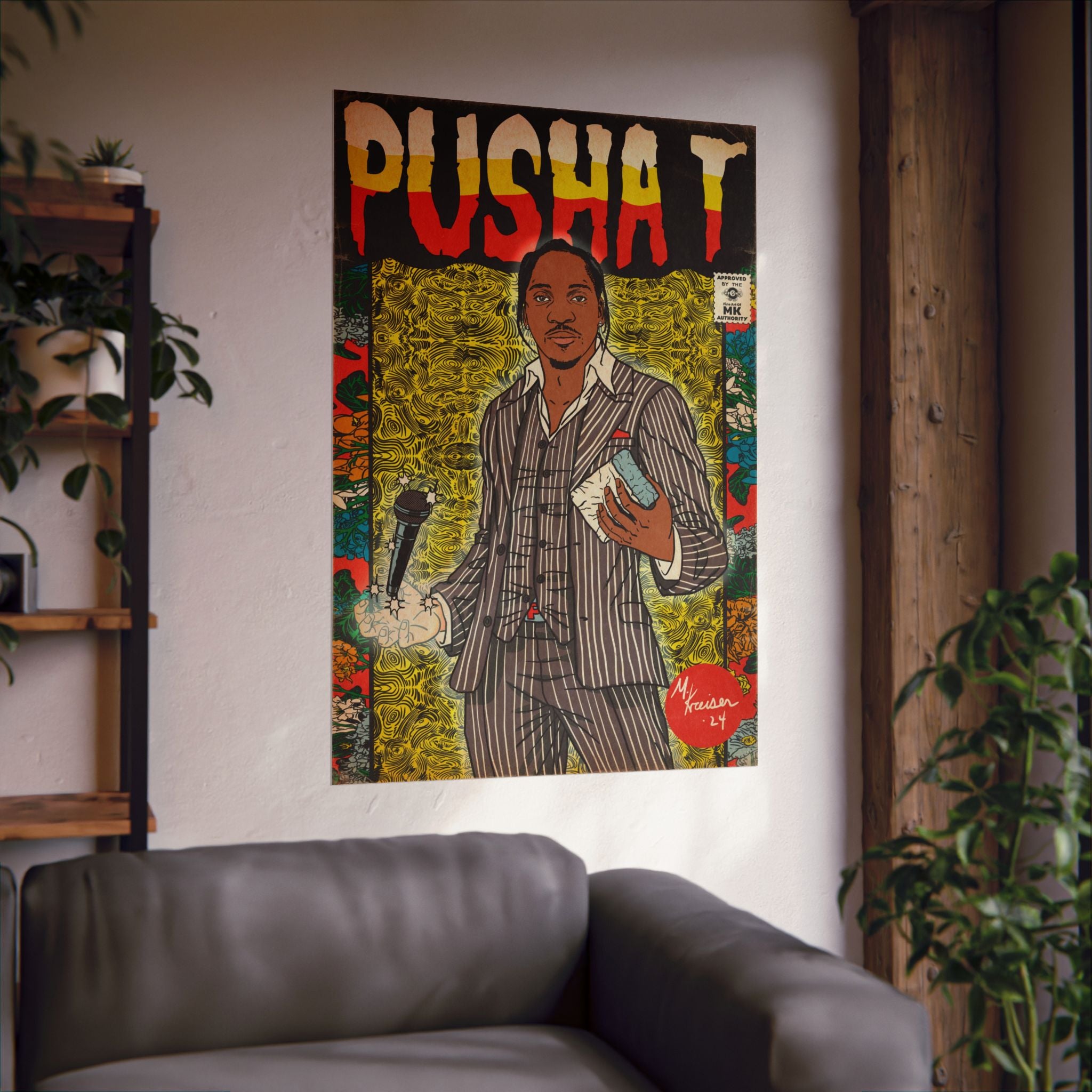 King Push - Comic Book Art - Matte Vertical Poster