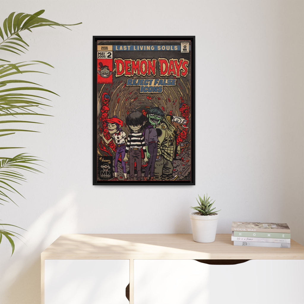 Demon Days - Matte Canvas, Framed (Multi-color)