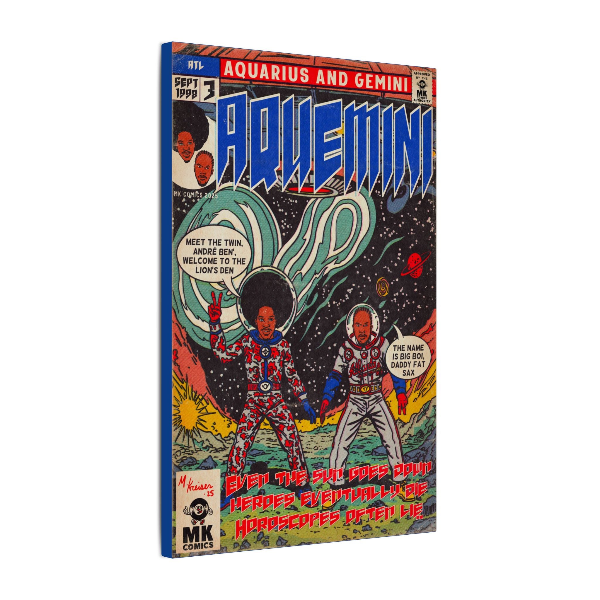 Aquemini - Comic Book Art - Matte Canvas, Stretched, 0.75" (Multi-Size)