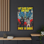Let God Sort Em Out - Matte Canvas, Framed (Multi-color)