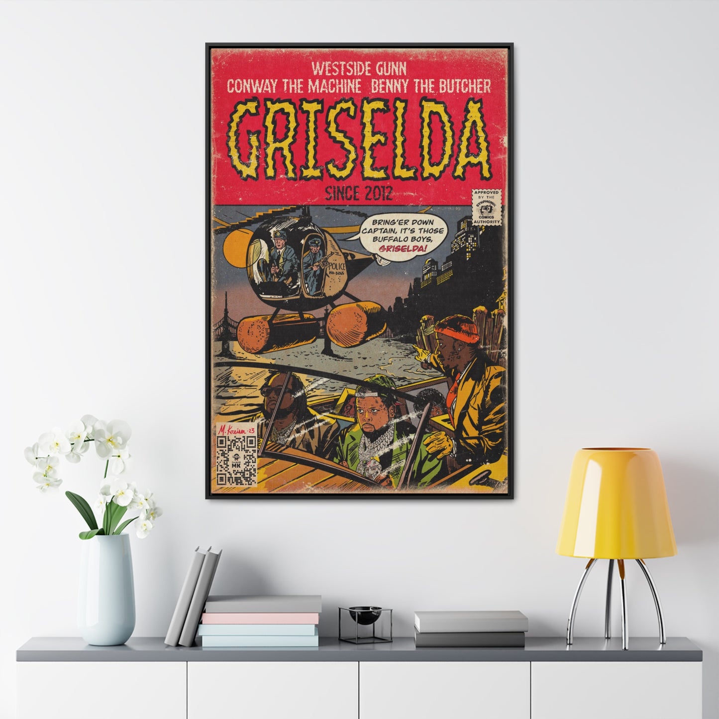 Griselda - Comic Book Art - Gallery Canvas Wraps, Vertical Frame
