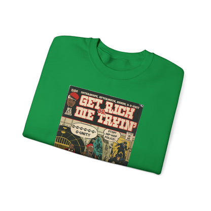 Get Rich Or Die Tryin - Comic Art - Unisex Heavy Blend™ Crewneck Sweatshirt