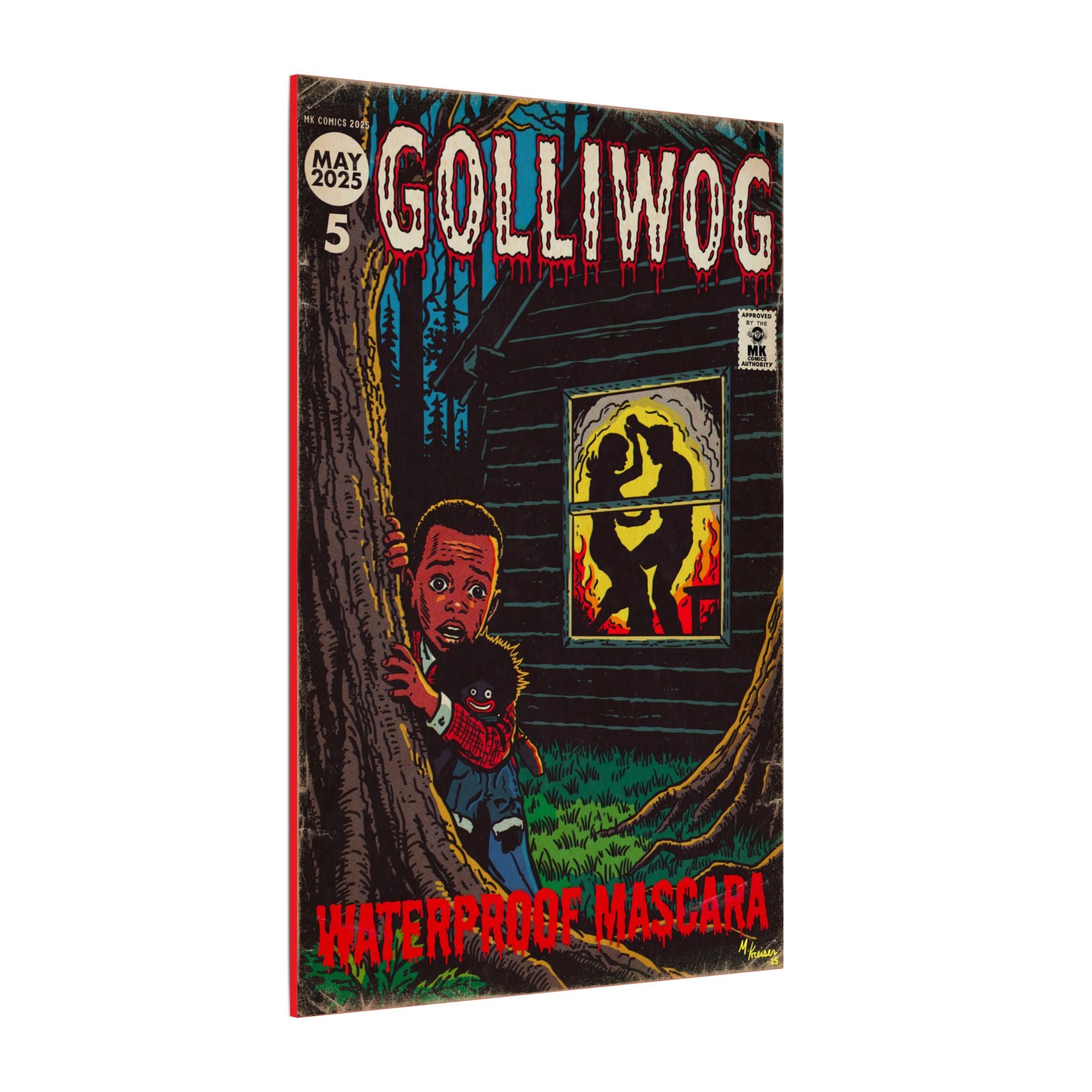 Waterproof Mascara - Golliwog - Matte Canvas, Stretched, 0.75" (Multi-Size)