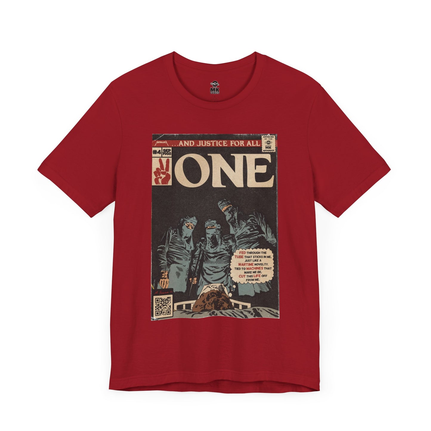 Metallica- One - Comic Book Art - Unisex Jersey Short Sleeve Tee