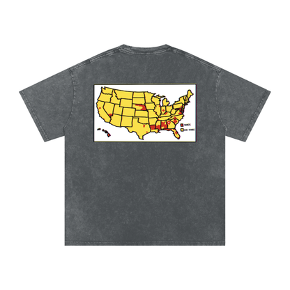 Word of Mouf - Snow Washed Oversized Cotton T-Shirt