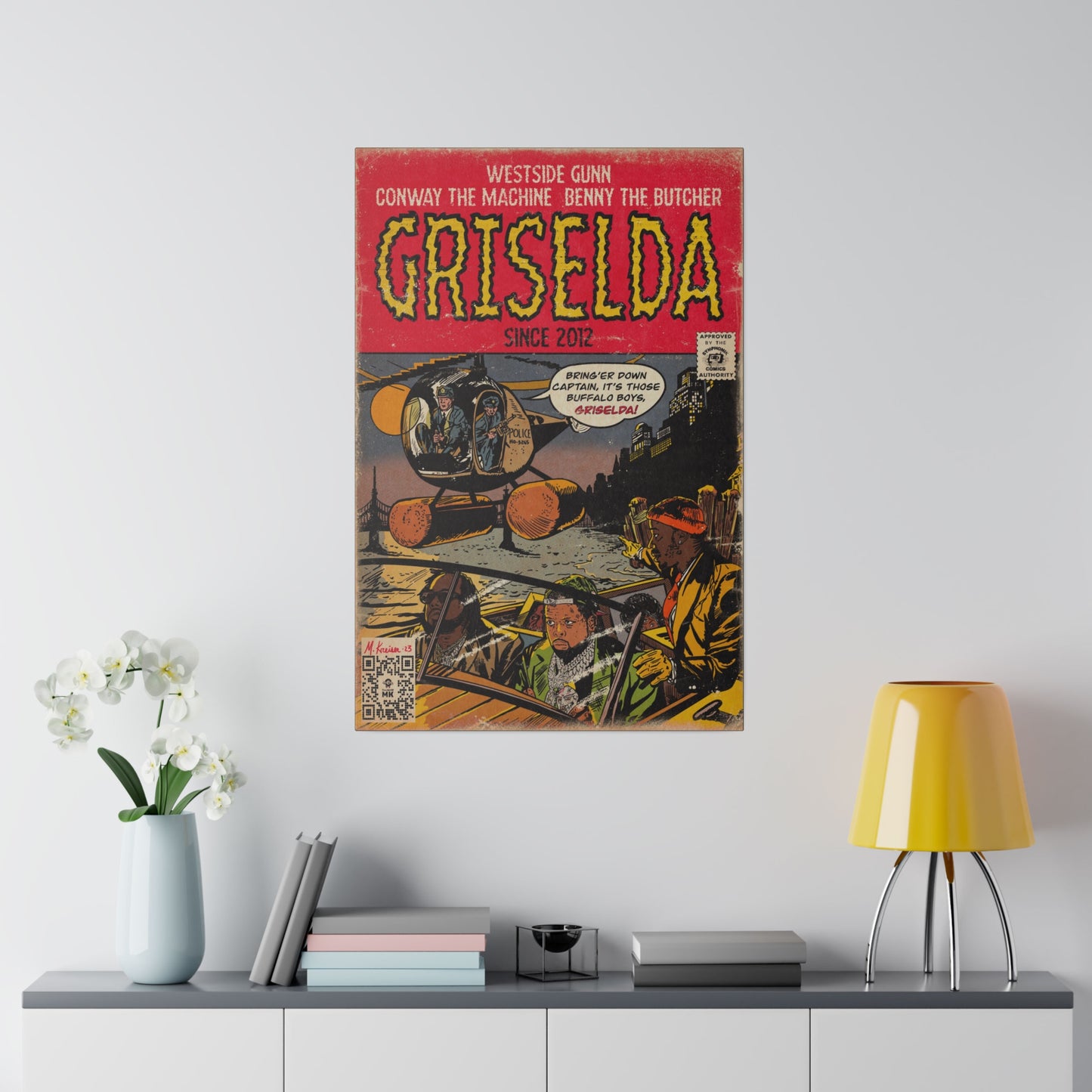 Griselda - Comic Book Art - Matte Canvas, Stretched, 0.75"