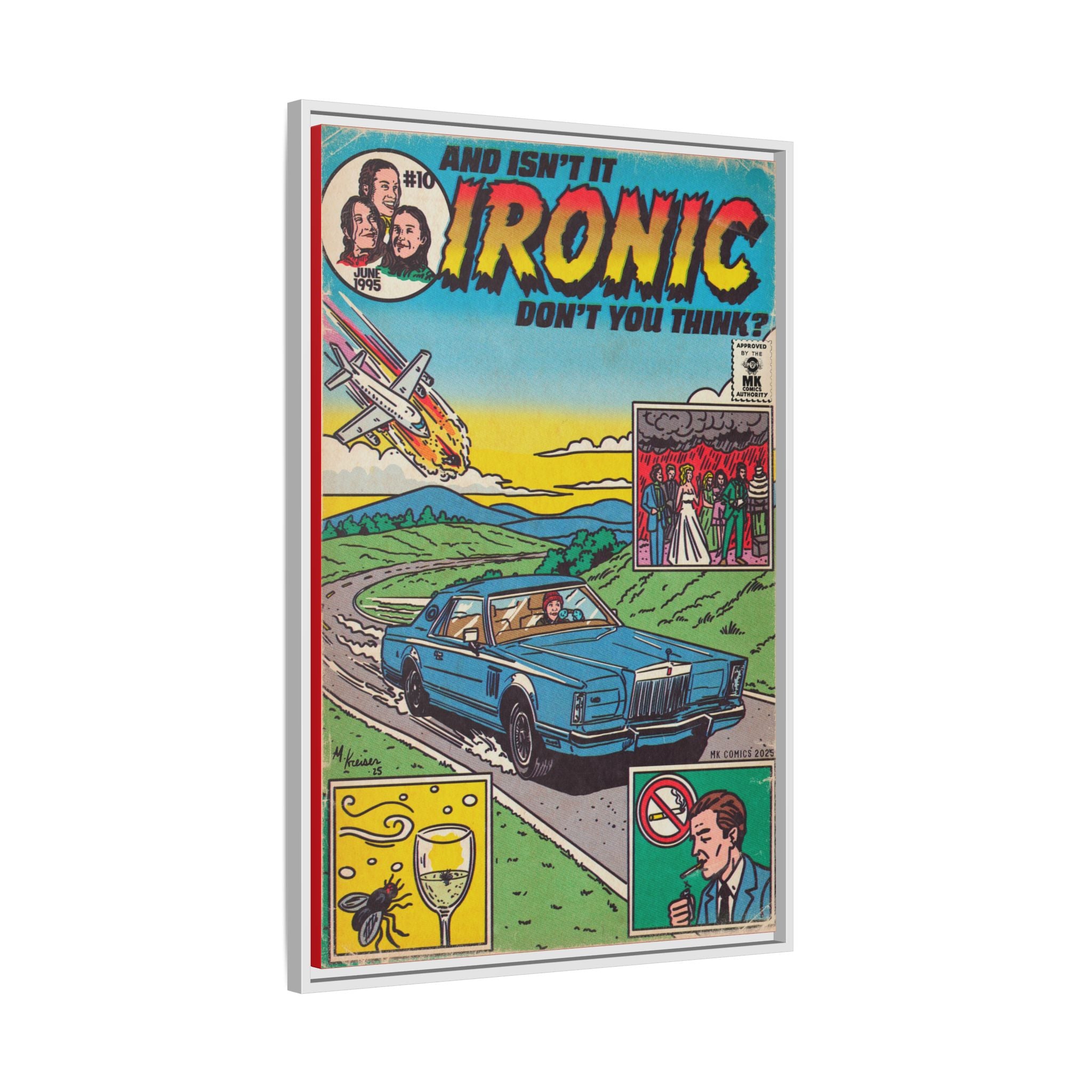 Ironic - Matte Canvas, Framed (Multi-color)