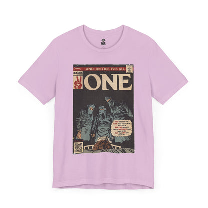 Metallica- One - Comic Book Art - Unisex Jersey Short Sleeve Tee