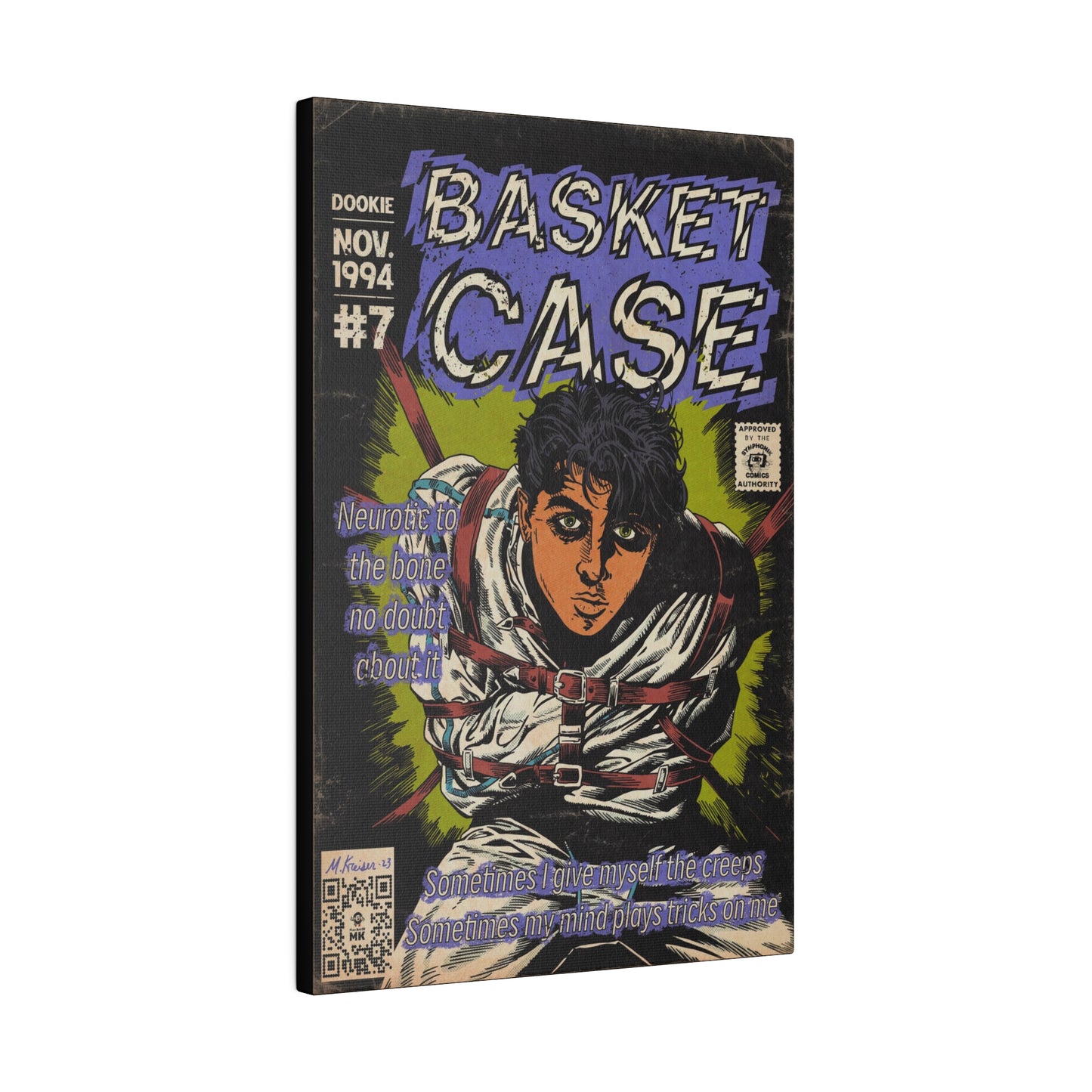 Green Day - Basket Case - Matte Canvas, Stretched, 0.75"