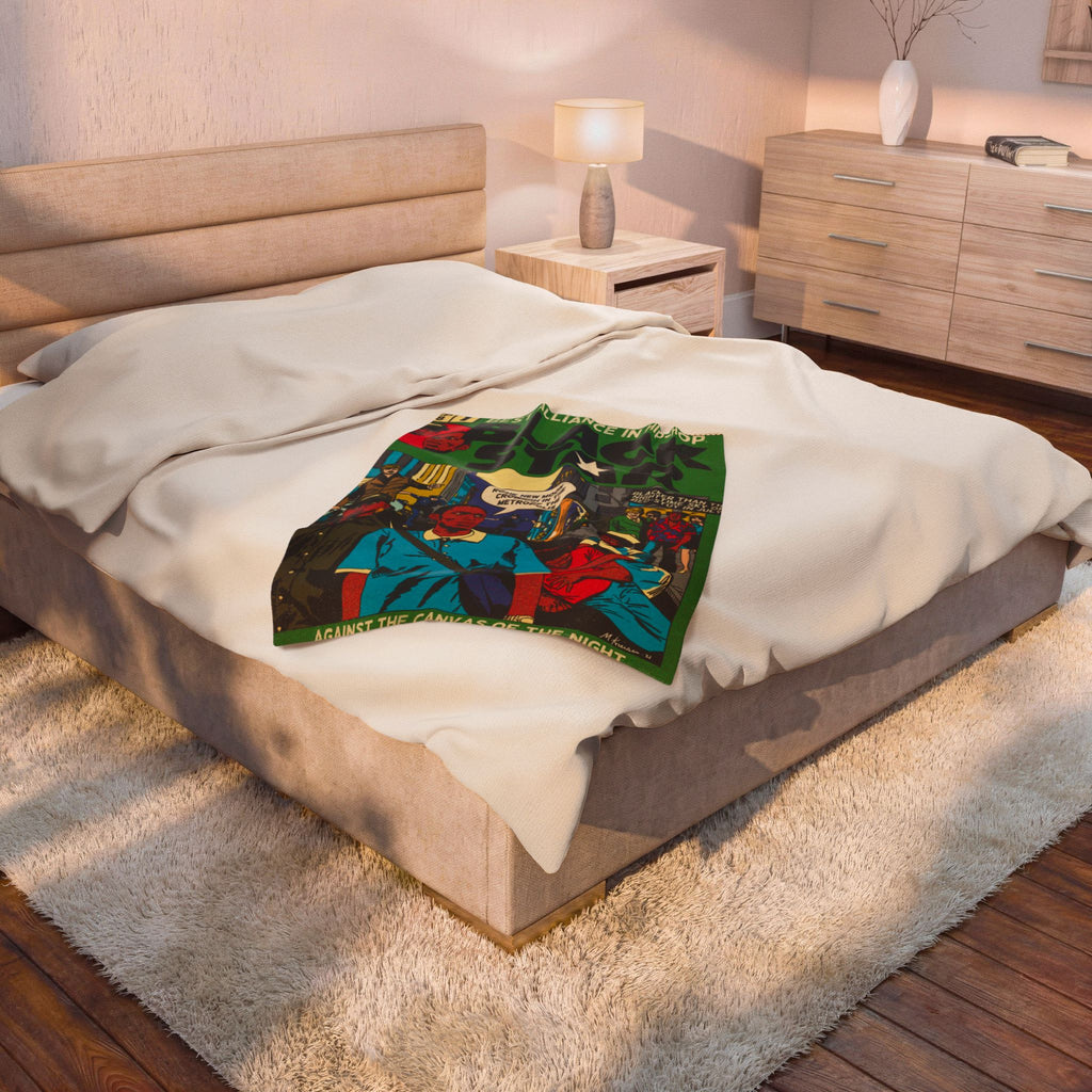 Black Star - Velveteen Plush Blanket