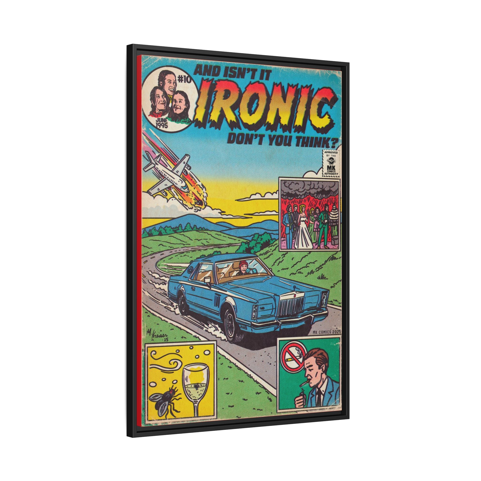 Ironic - Matte Canvas, Framed (Multi-color)