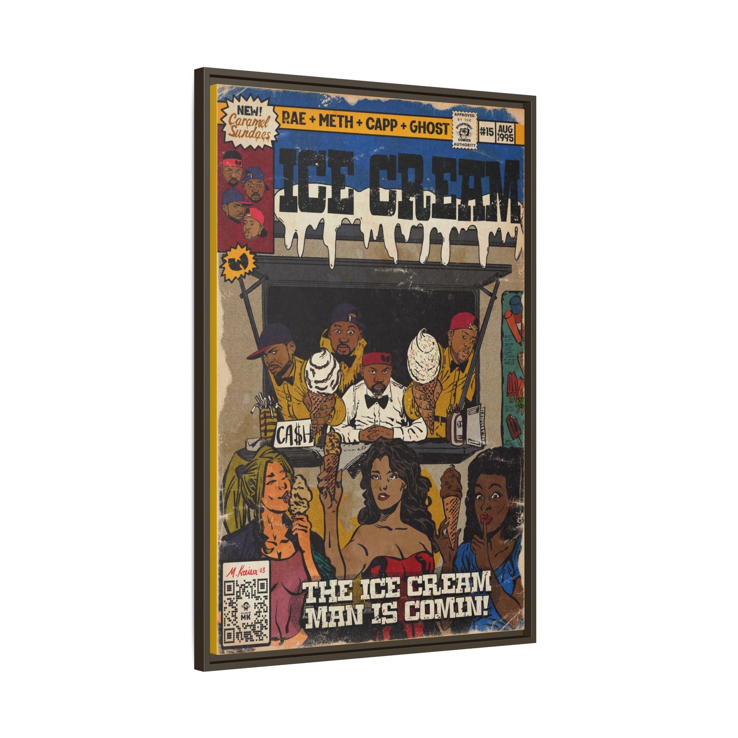 Raekwon- Ice Cream - Gallery Canvas Wraps, Vertical Frame