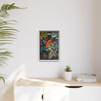 Analog vs. Digital - Matte Canvas, Framed (Multi-color)
