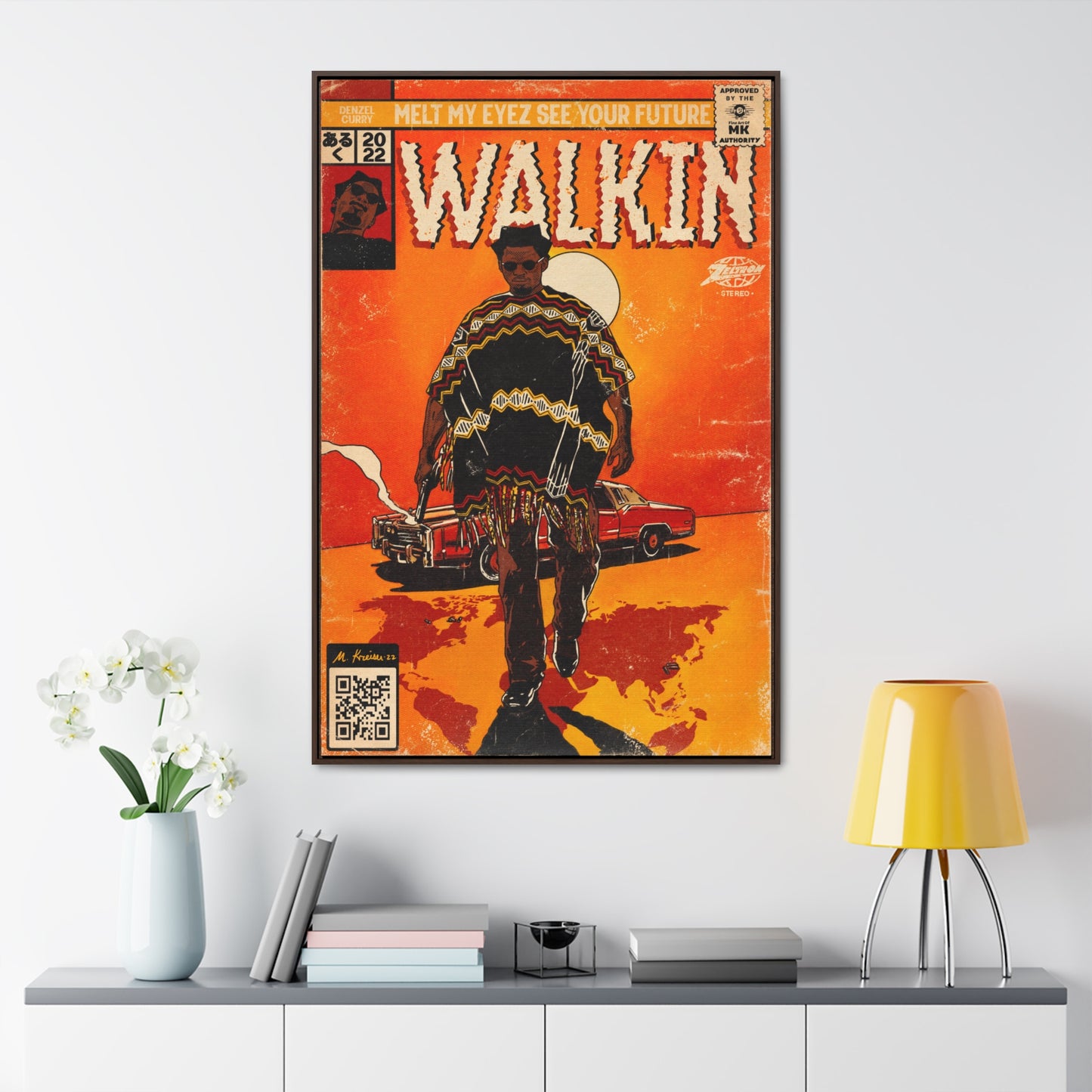 Denzel Curry - Walkin’ - Gallery Canvas Wraps, Vertical Frame