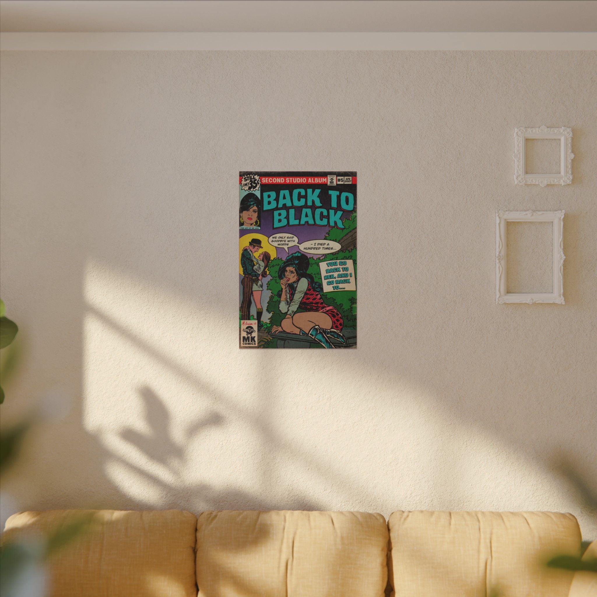 Back to Black - Matte Canvas, Stretched, 0.75"