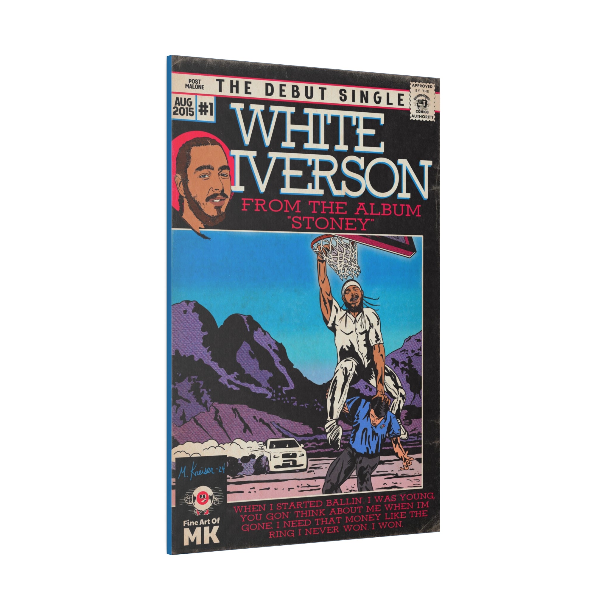 White Iverson - Matte Canvas, Stretched, 0.75"
