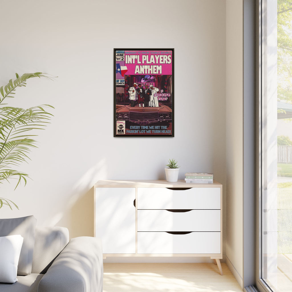 Int’l Players Anthem - Matte Canvas, Framed (Multi-color)