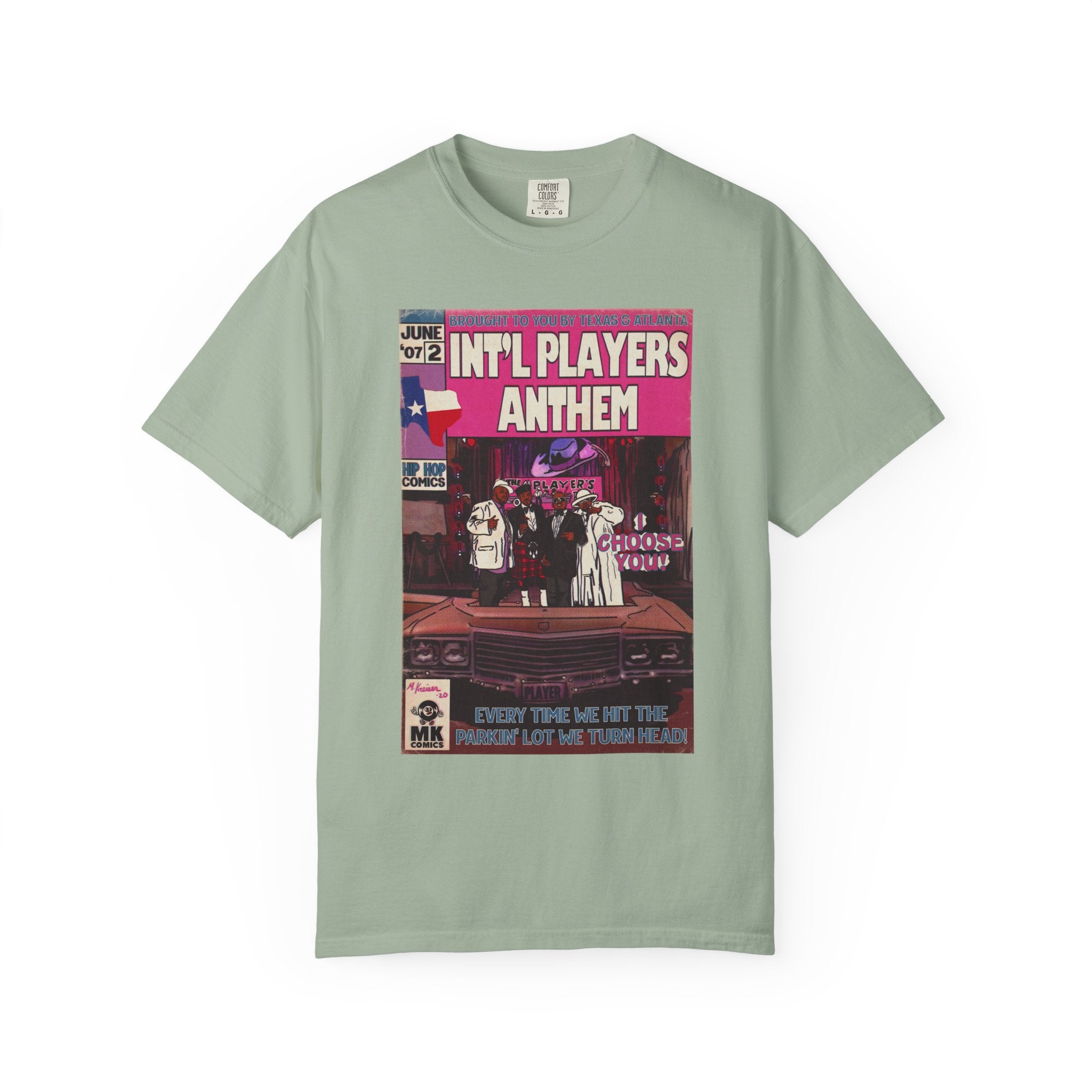 Int’l Players Anthem - Unisex Comfort Colors T-shirt | Hip Hop Graphic Tee, Garment-Dyed Soft Cotton, Relaxed Fit