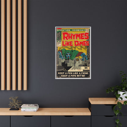 MF DOOM - Rhymes Like Dimes - Gallery Canvas Wraps, Vertical Frame