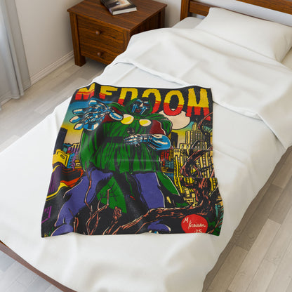 DOOM Comic Book Art - MK Comics Velveteen Plush Blanket