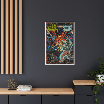 Analog vs. Digital - Matte Canvas, Framed (Multi-color)
