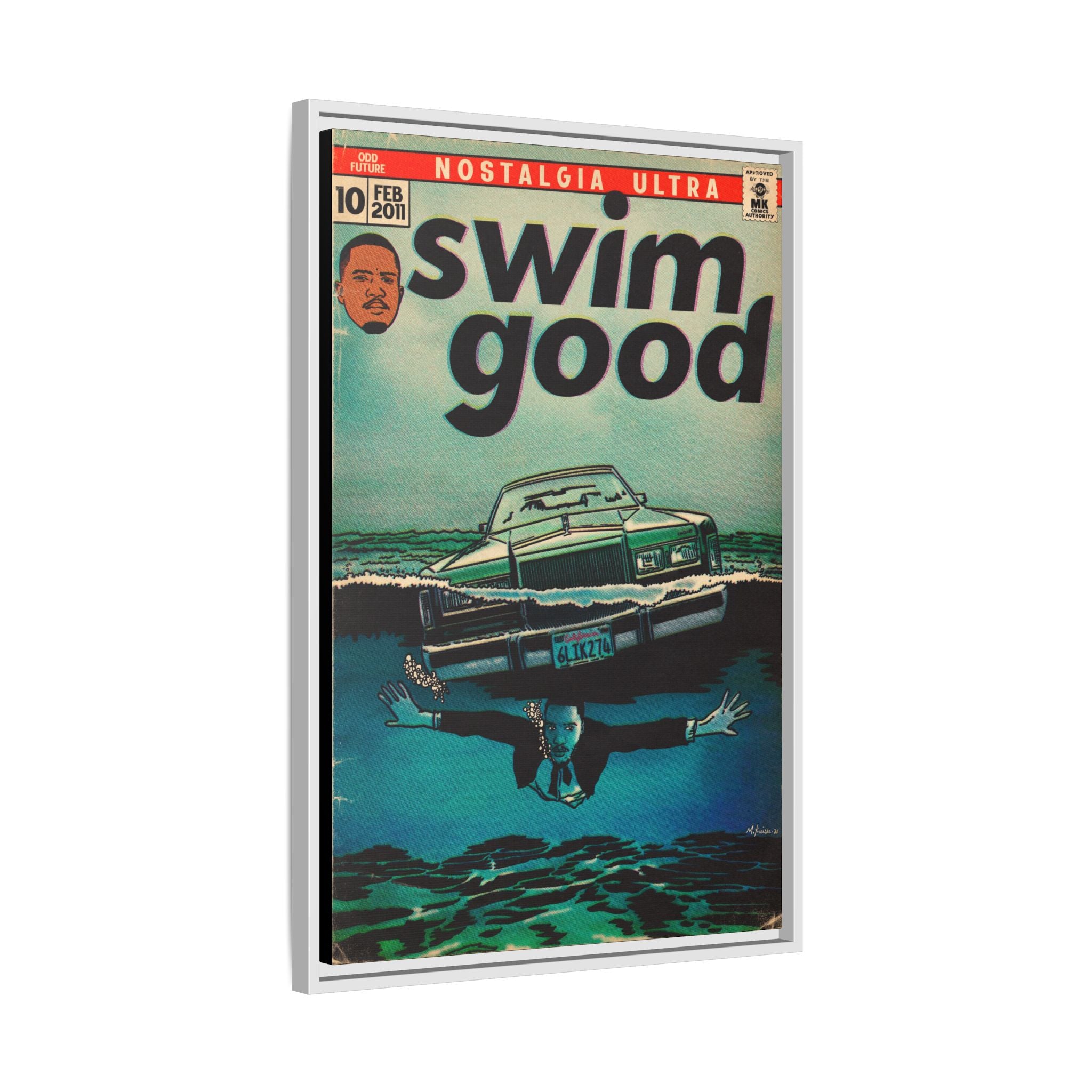 Swim Good - Matte Canvas, Framed (Multi-color)