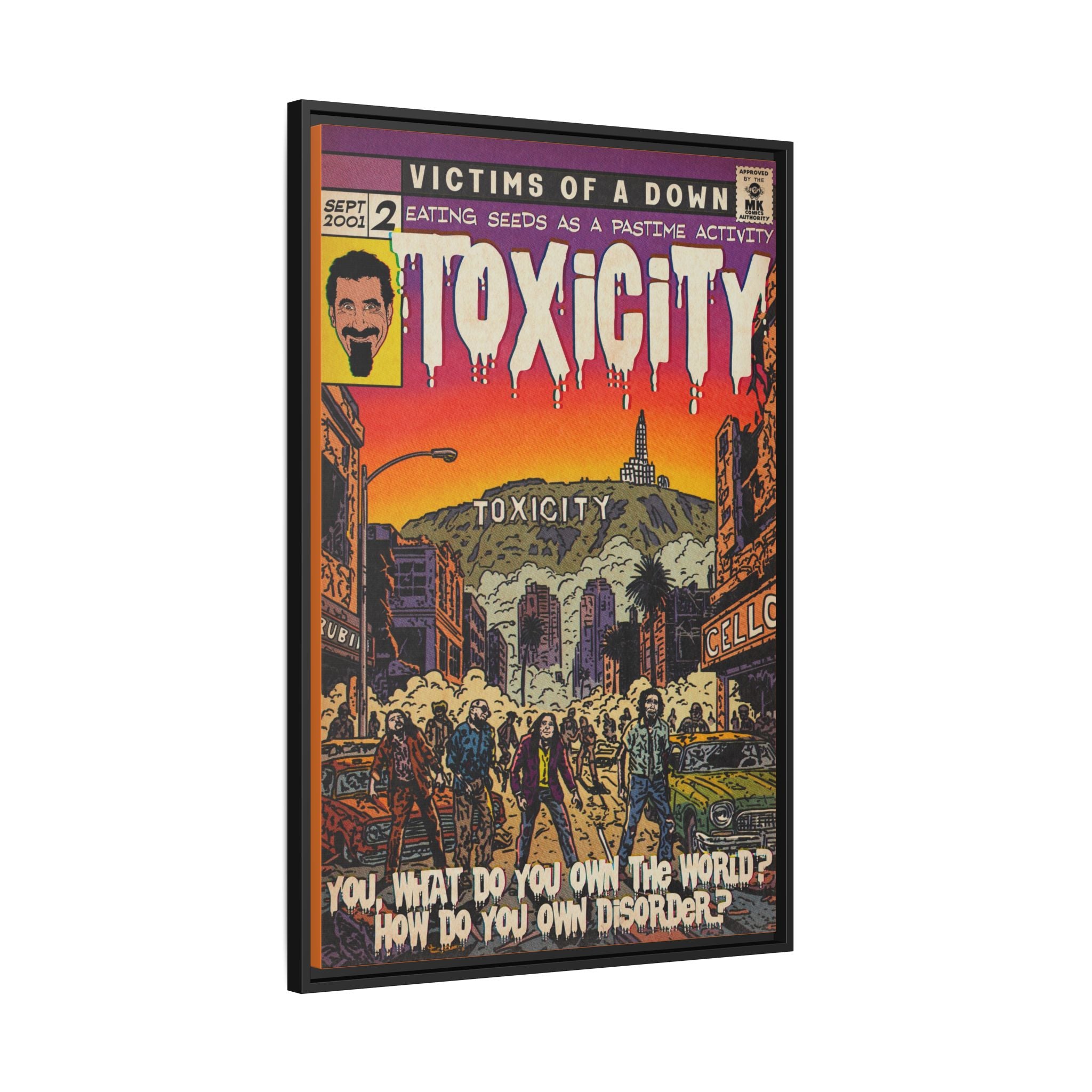 Toxicity - Matte Canvas, Framed (Multi-color)
