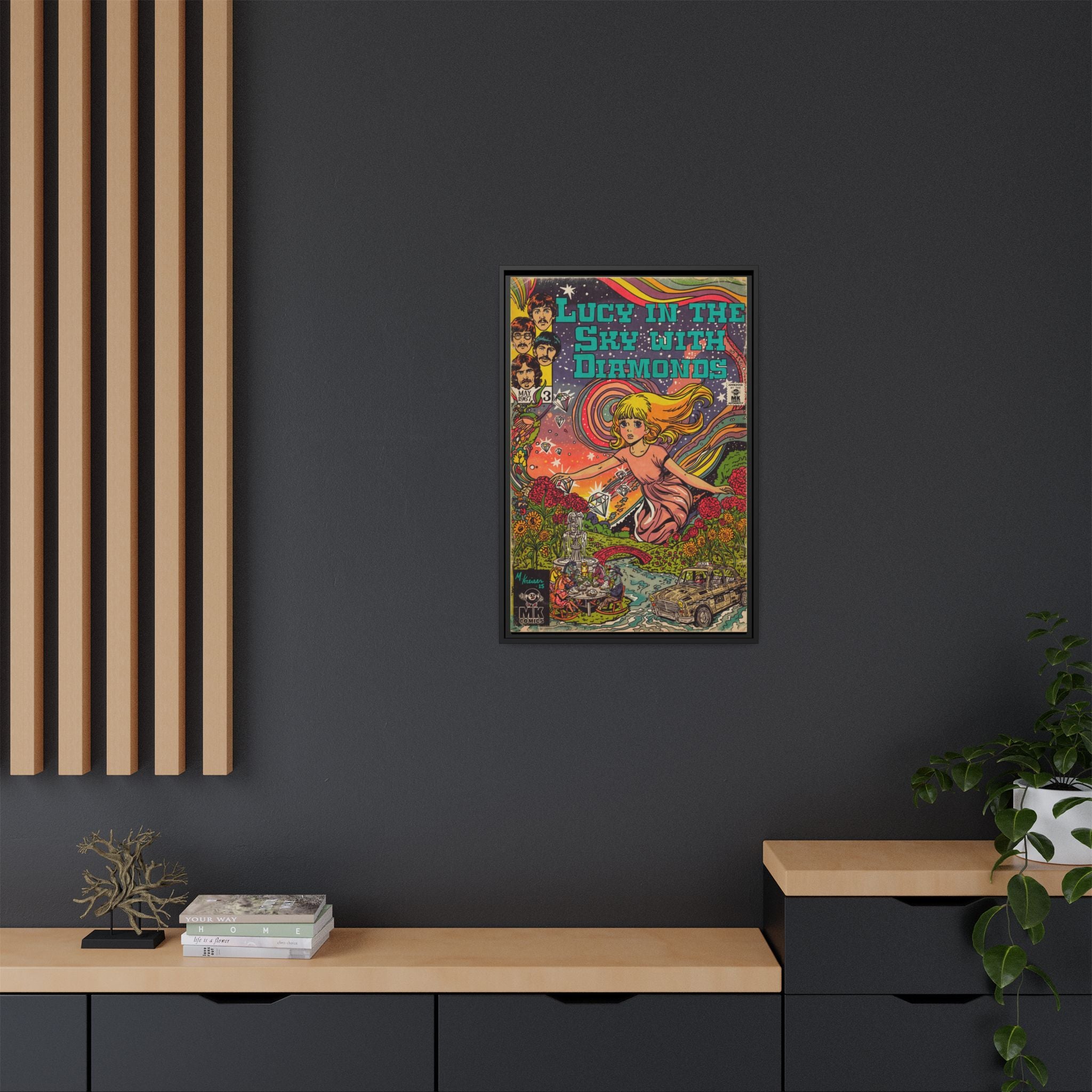Lucy in the Sky with Diamonds - Matte Canvas, Framed (Multi-color)