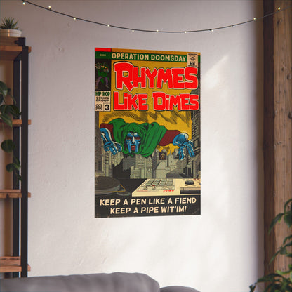 Rhymes Like Dimes - Vertical Matte Poster