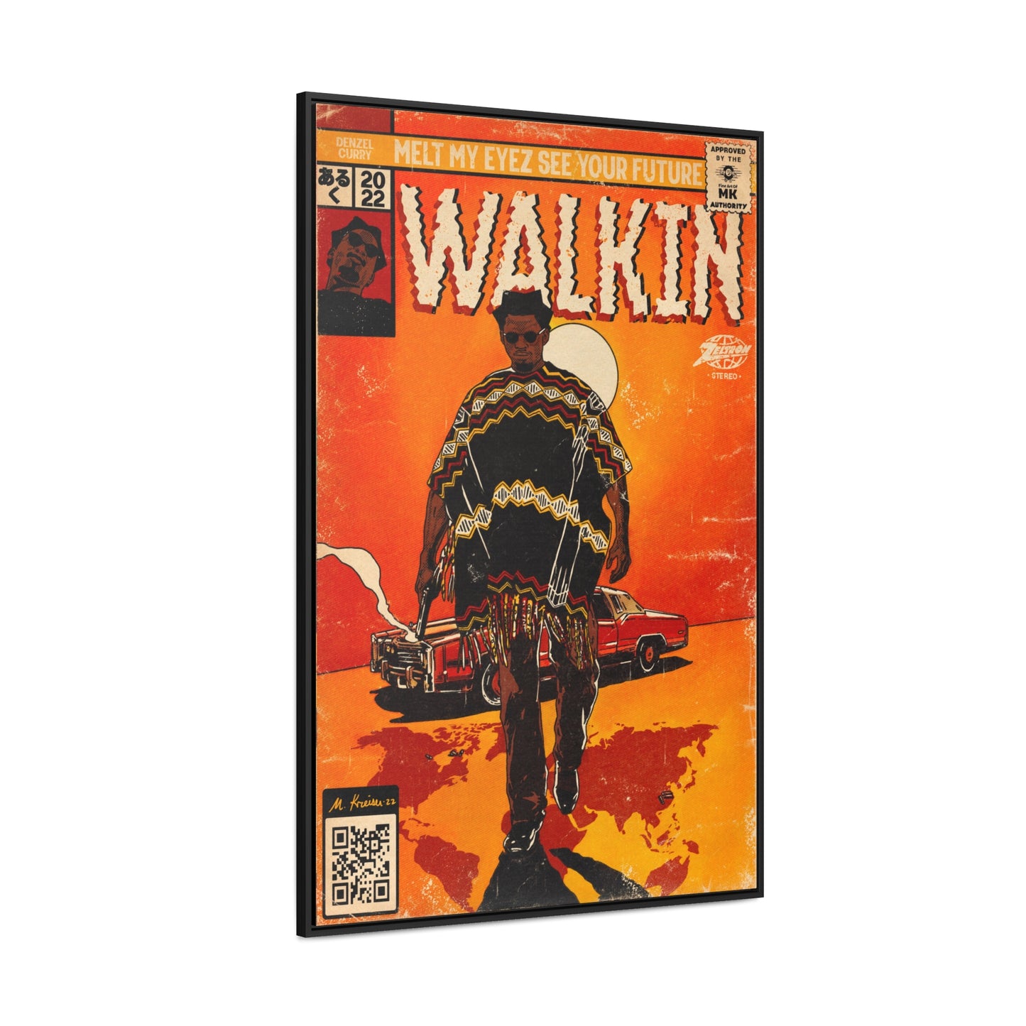 Denzel Curry - Walkin’ - Gallery Canvas Wraps, Vertical Frame