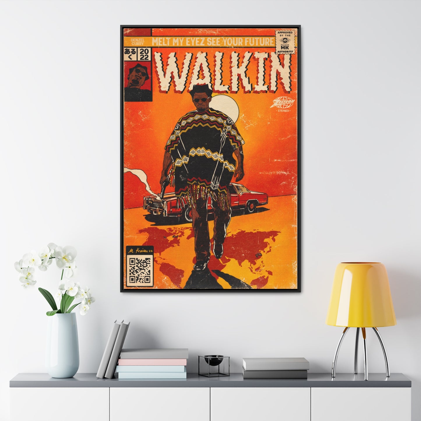 Denzel Curry - Walkin’ - Gallery Canvas Wraps, Vertical Frame