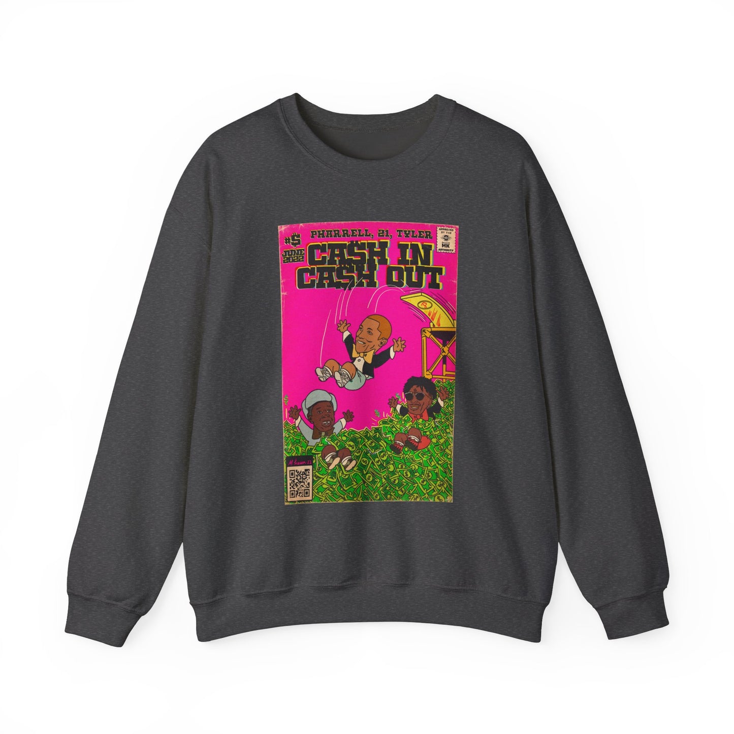 Pharrell, 21 Savage & Tyler - Cash In Cash Out - Unisex Heavy Blend™ Crewneck Sweatshirt
