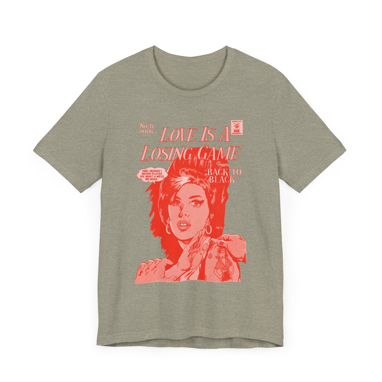 Amy Winehouse - Love is a Losing Game - RED VARIANT - Unisex Jersey Short Sleeve Tee