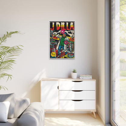 J Dilla - Comic Book Art - Gallery Canvas Wraps, Vertical Frame