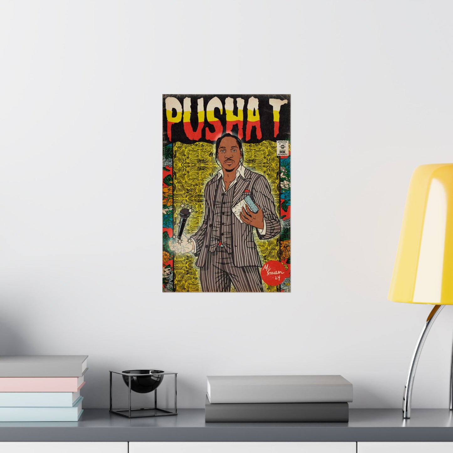 Pusha T - Comic Book Art - Matte Vertical Poster