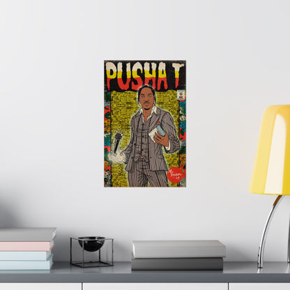 Pusha T - Comic Book Art - Matte Vertical Poster