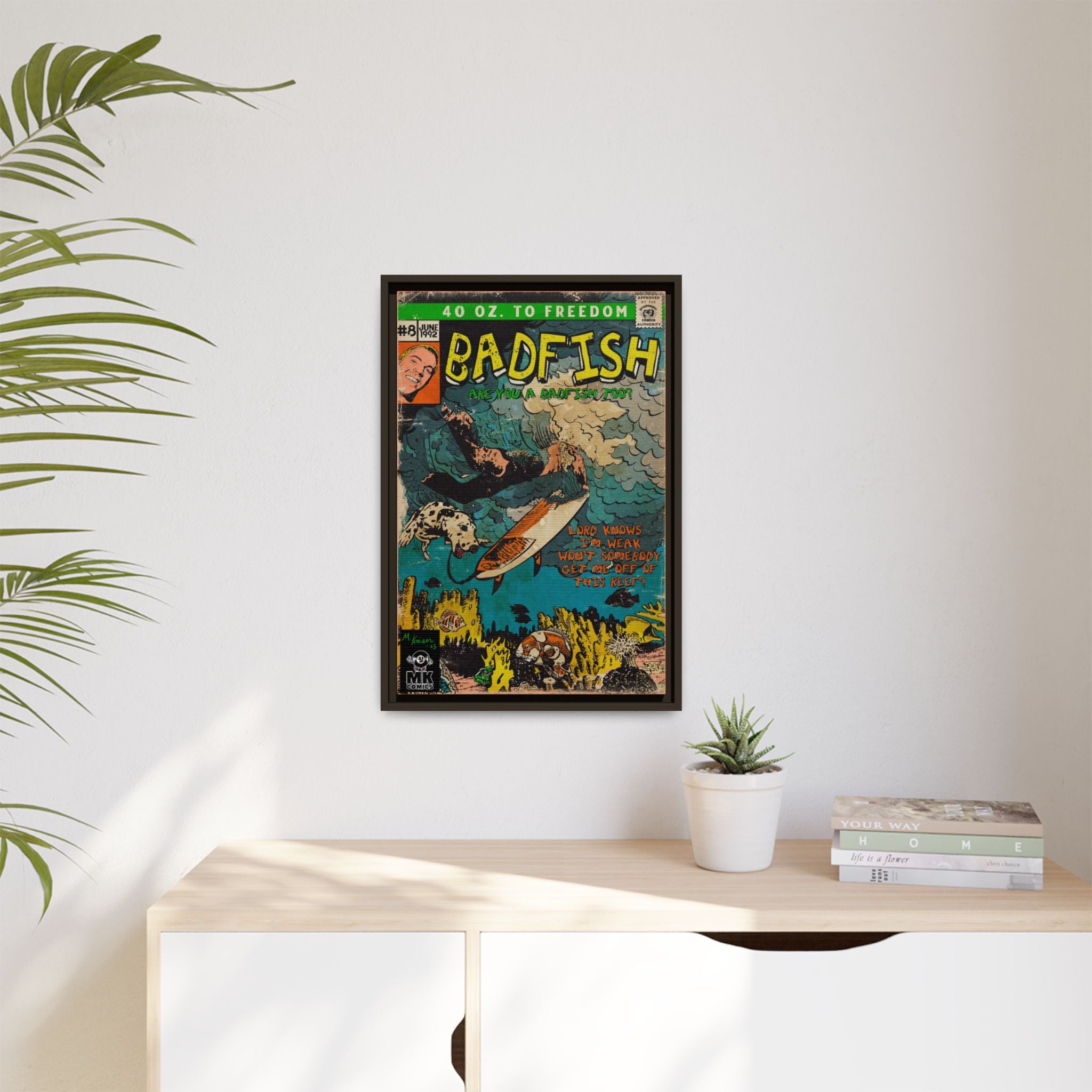 Badfish - Matte Canvas, Framed (Multi-color)