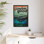 Swim Good - Matte Canvas, Framed (Multi-color)